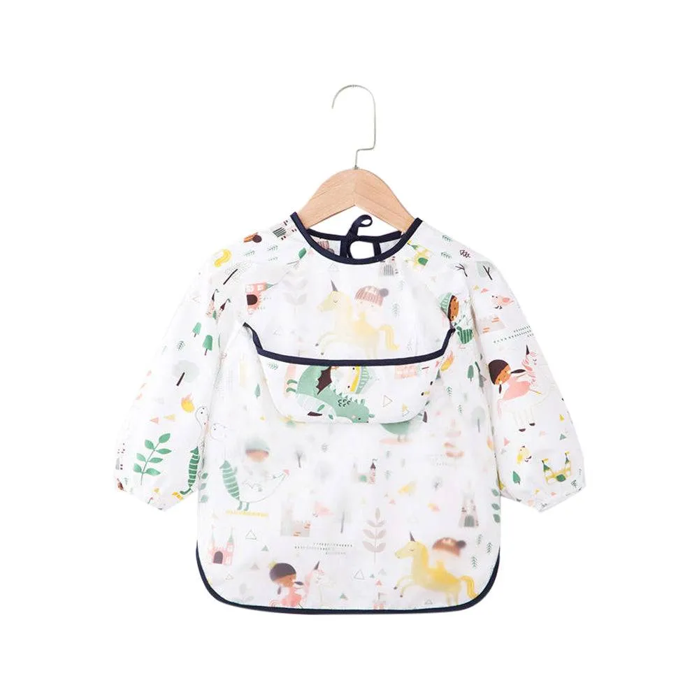 Baby Long Sleeve Apron Smock Bib Woodlands
