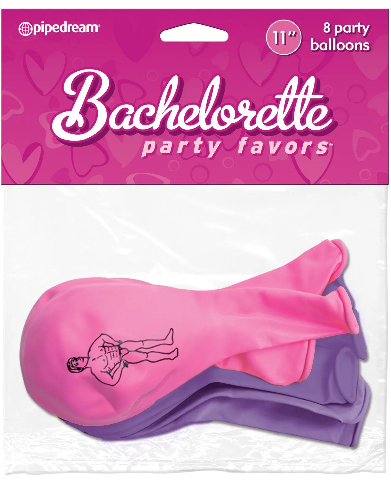 Bachelorette Party Favors 11" Balloons - Asst. Colors Pack of 8
