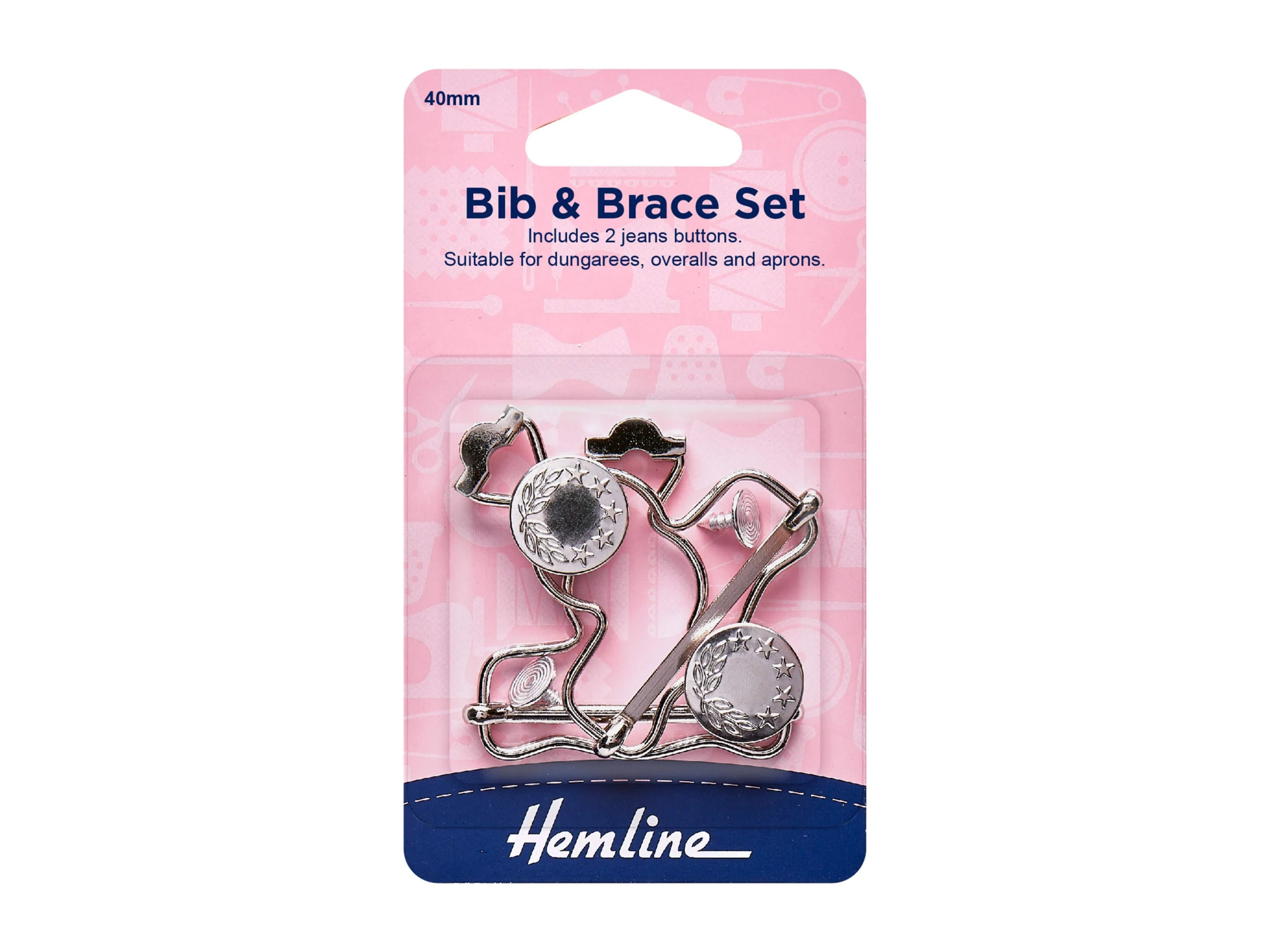 Bib and Brace Clasp Set: 40mm