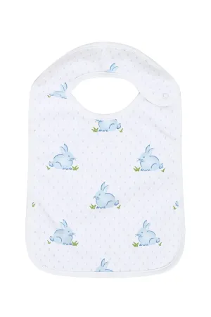 Blue Bunnies Baby Feeding Bib