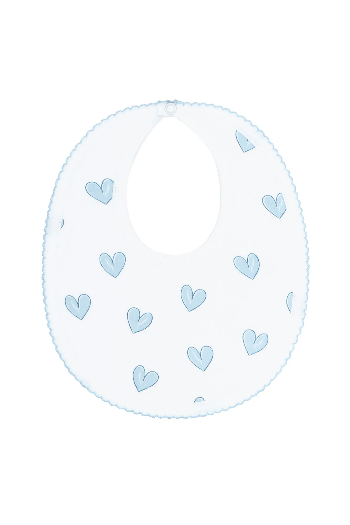 Blue Heart Print Bib