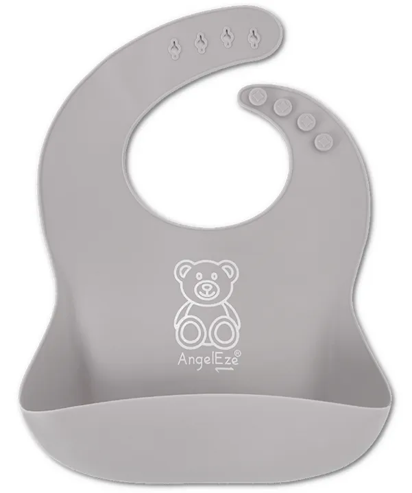 BPA Free Silicone Baby Bib with Food Catcher (Set of 2)