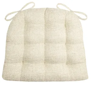 Brisbane Natural Dining Chair Pad - Latex Foam Fill - Reversible