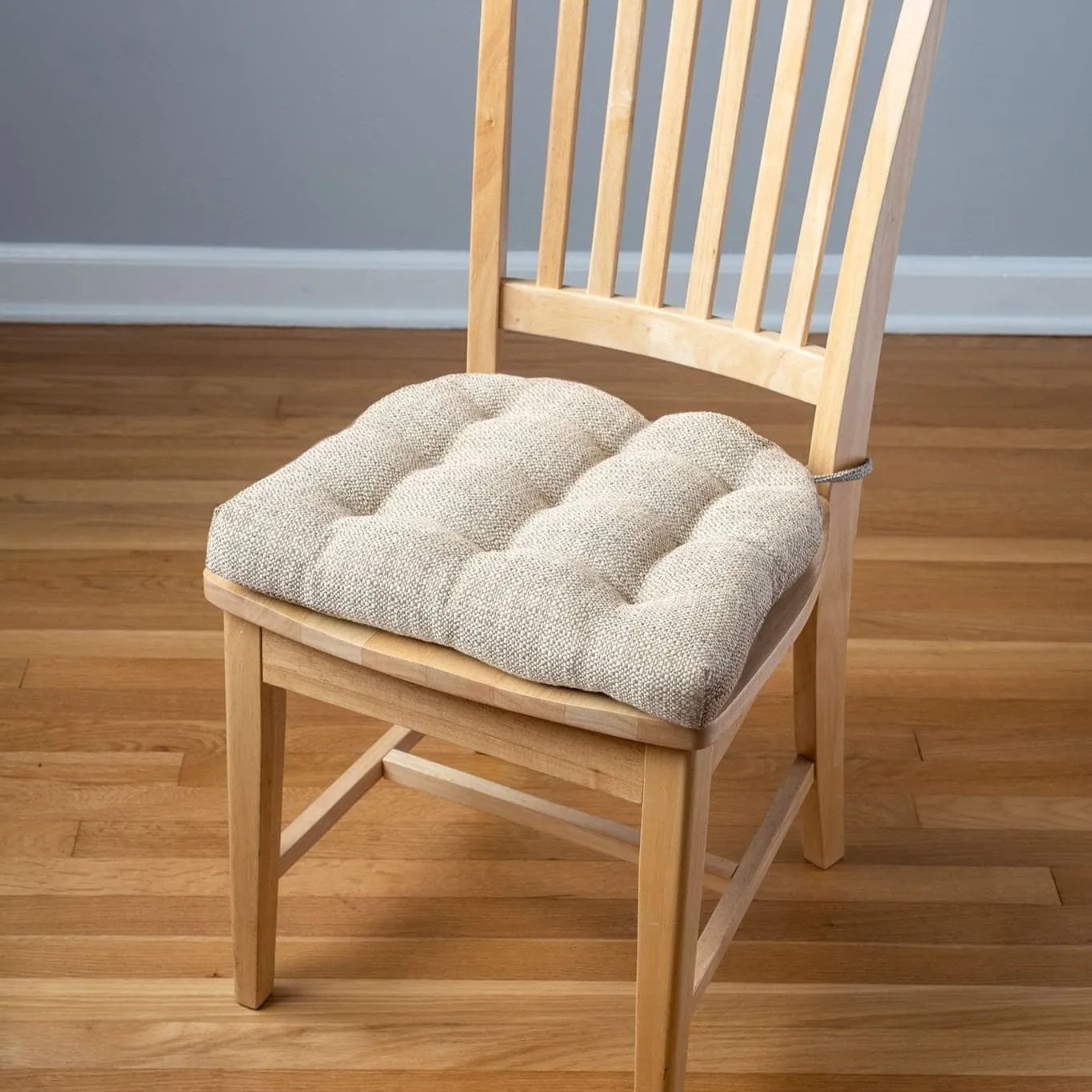 Brisbane Natural Dining Chair Pad - Latex Foam Fill - Reversible