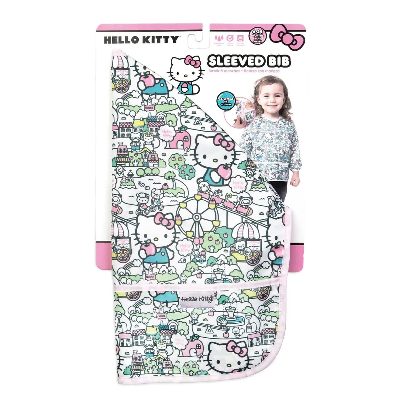 Bumkins Hello Kitty® - Sleeved Bib - Hello Kitty Carnival
