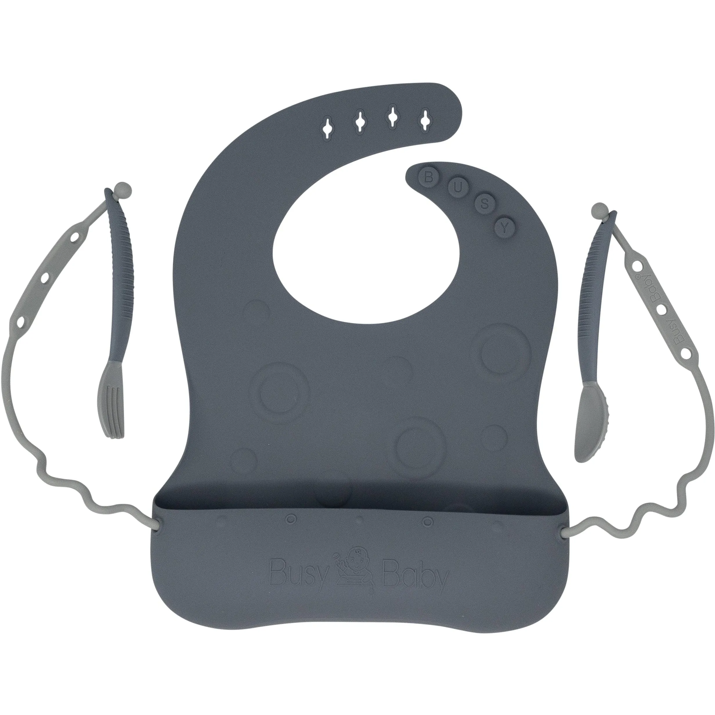 Busy Baby Bungee Bib & Utensil Set