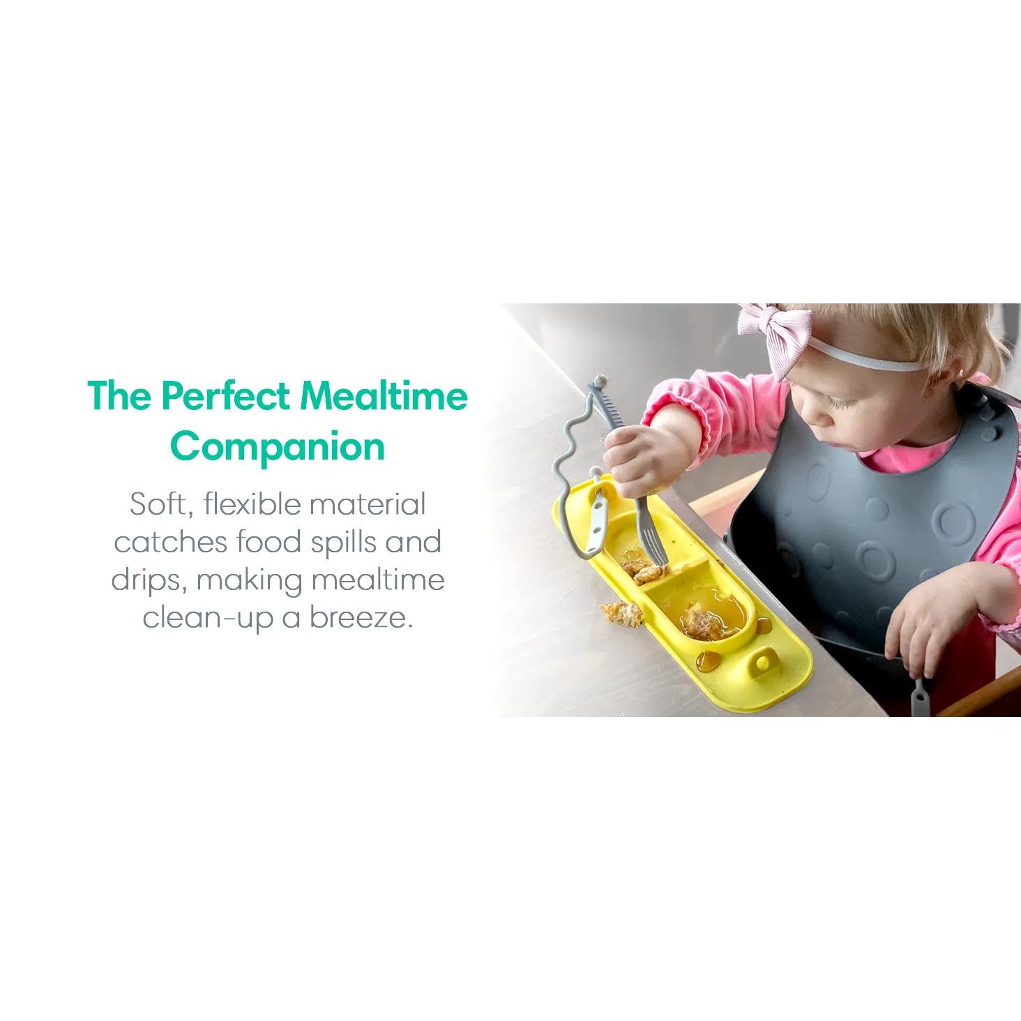 Busy Baby Bungee Bib & Utensil Set