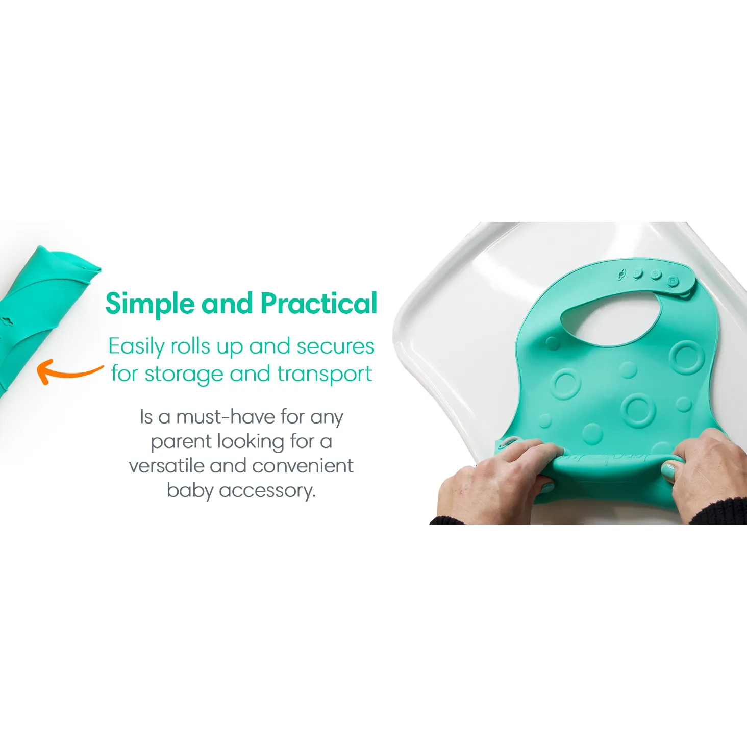 Busy Baby Bungee Bib & Utensil Set
