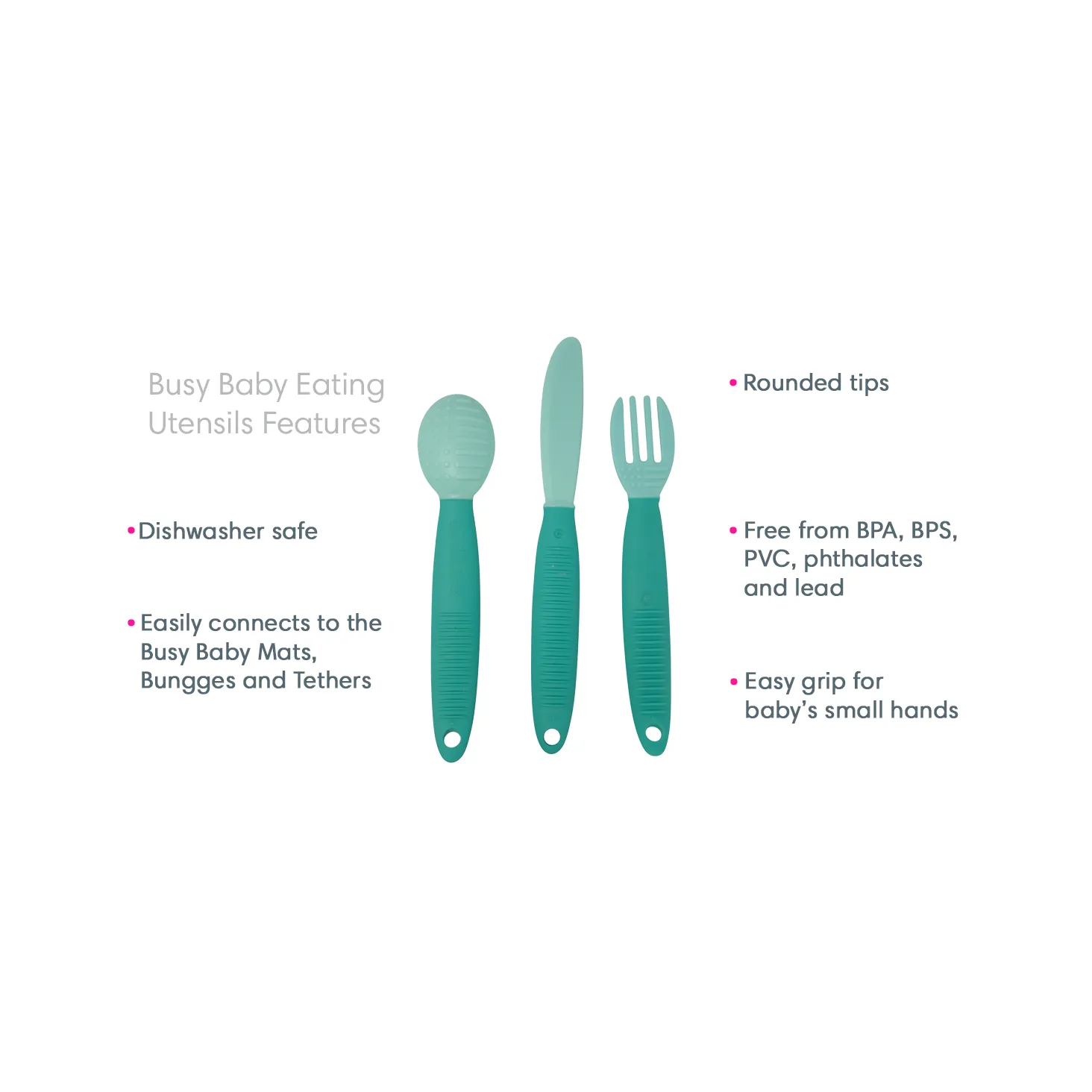Busy Baby Bungee Bib & Utensil Set