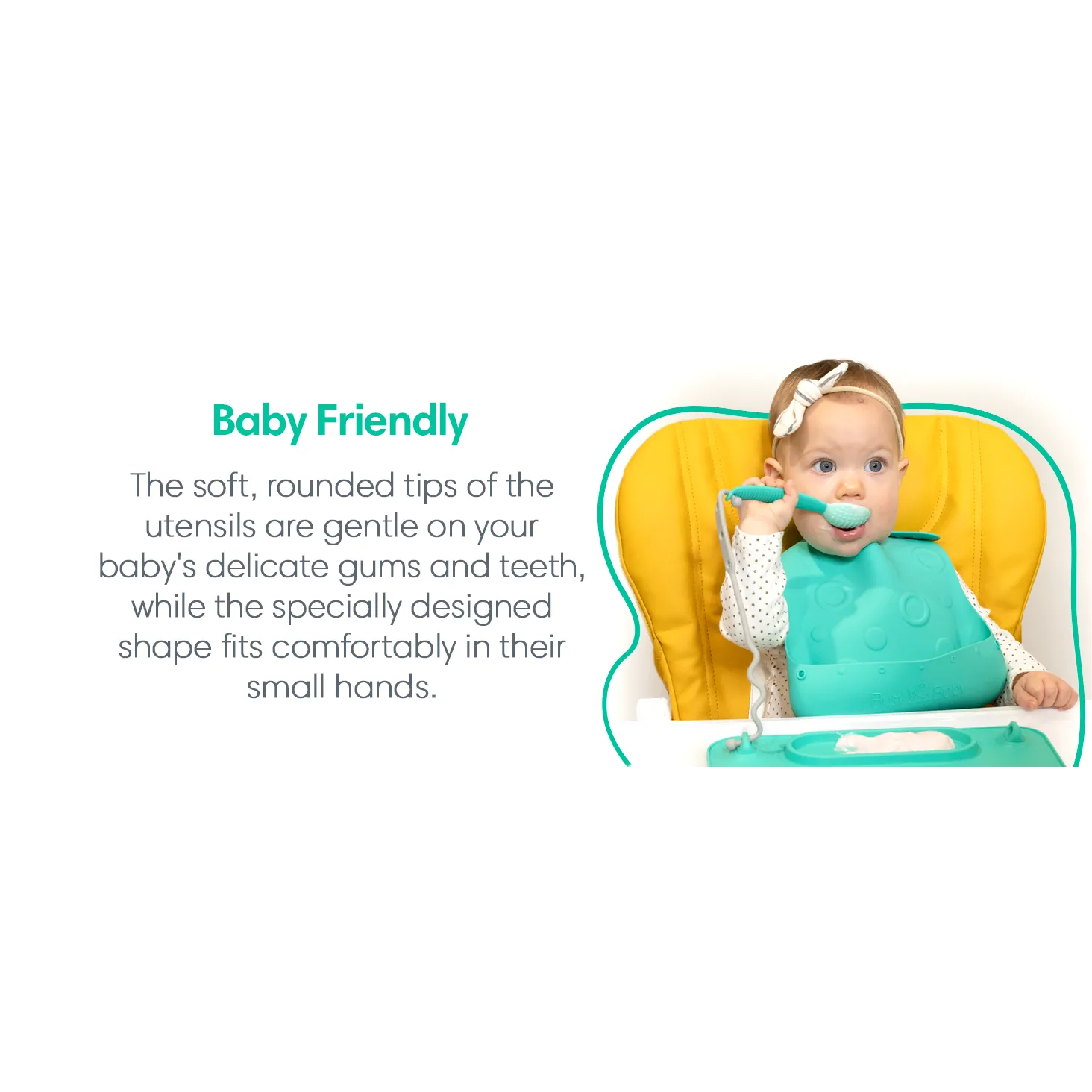 Busy Baby Bungee Bib & Utensil Set