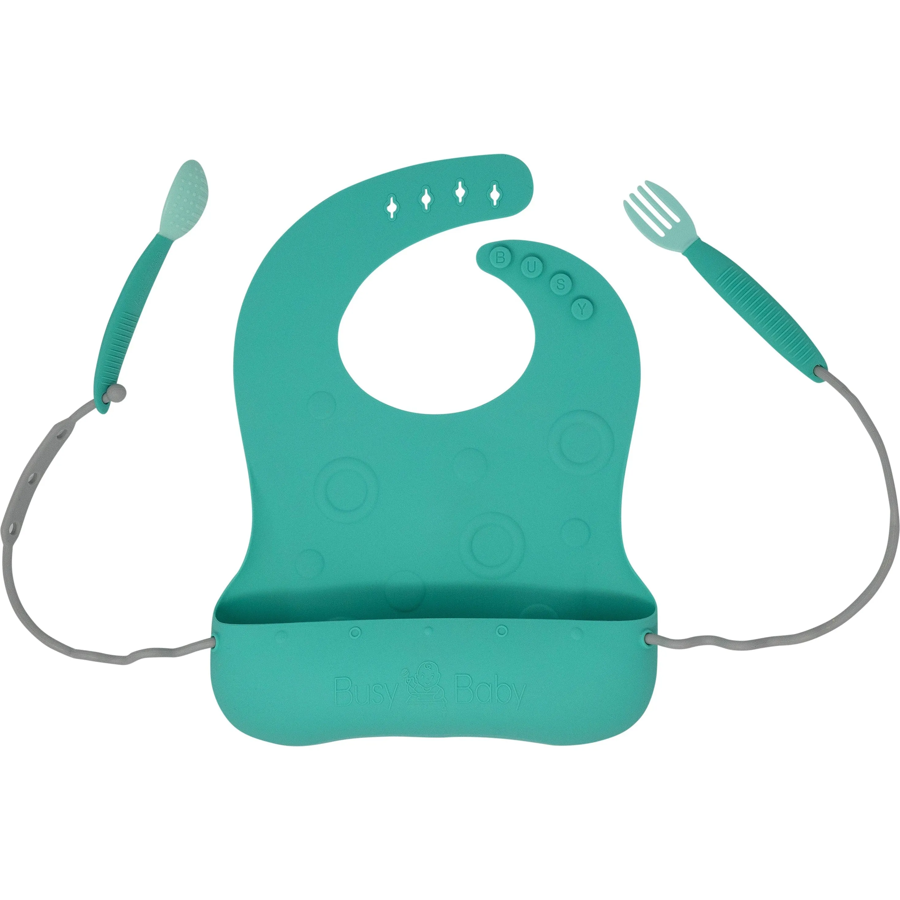 Busy Baby Bungee Bib & Utensil Set