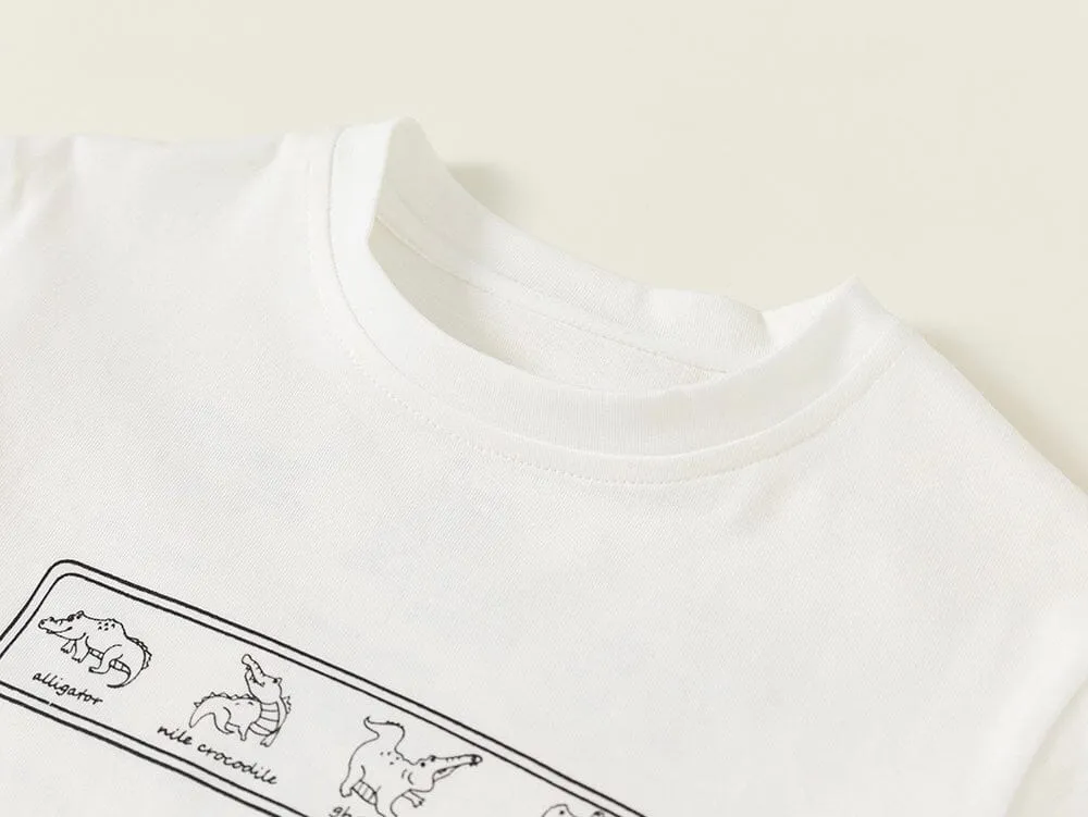 Cartoon Crocodile Long Sleeve Top