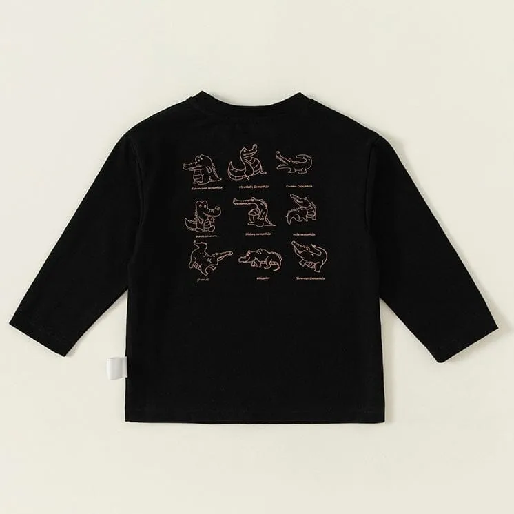 Cartoon Crocodile Long Sleeve Top