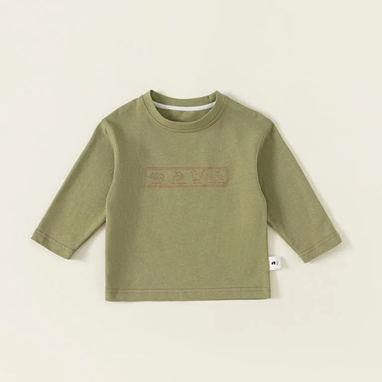 Cartoon Crocodile Long Sleeve Top