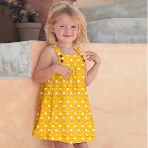 Cartoon Giraffe Print Suspender Dress