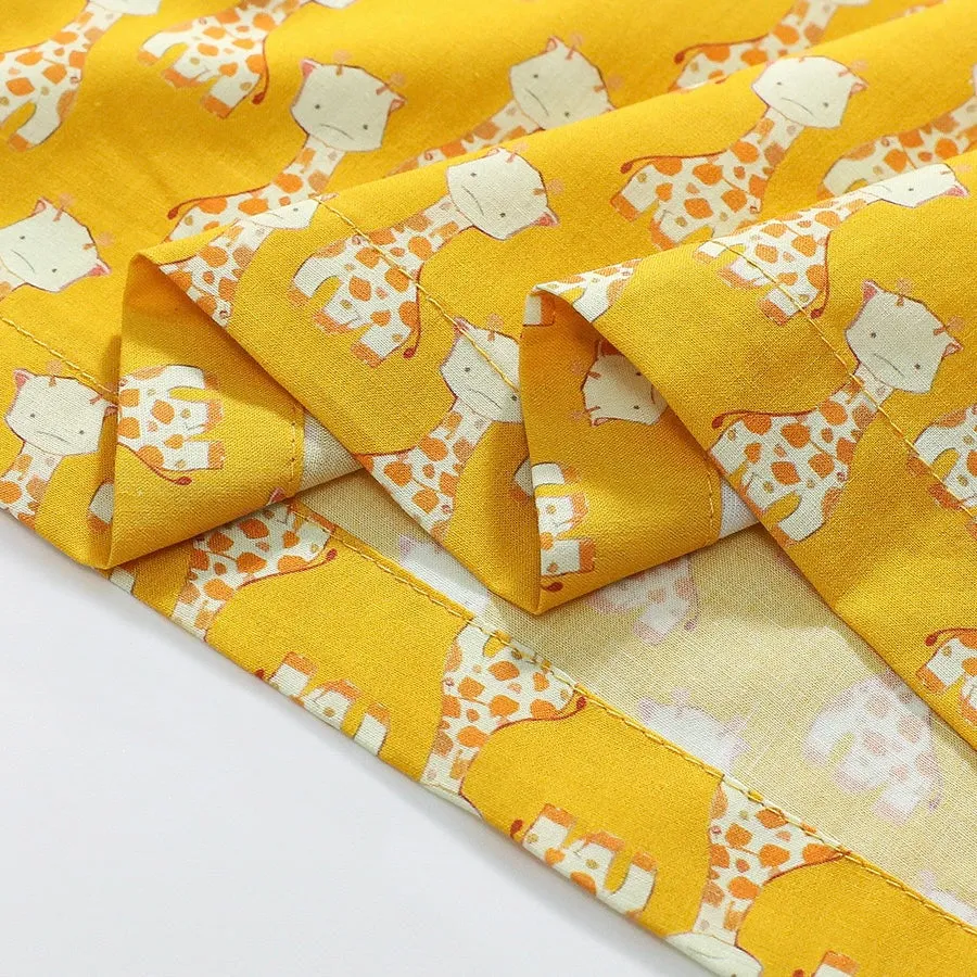 Cartoon Giraffe Print Suspender Dress