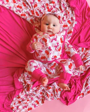 Cherry Sweet Checkers Dream Baby Bib