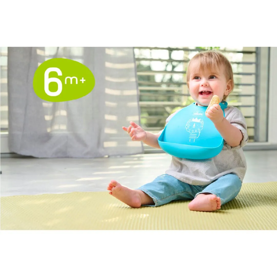 Chicco Take Eat Easy Silicone Bib with Crumb Catcher