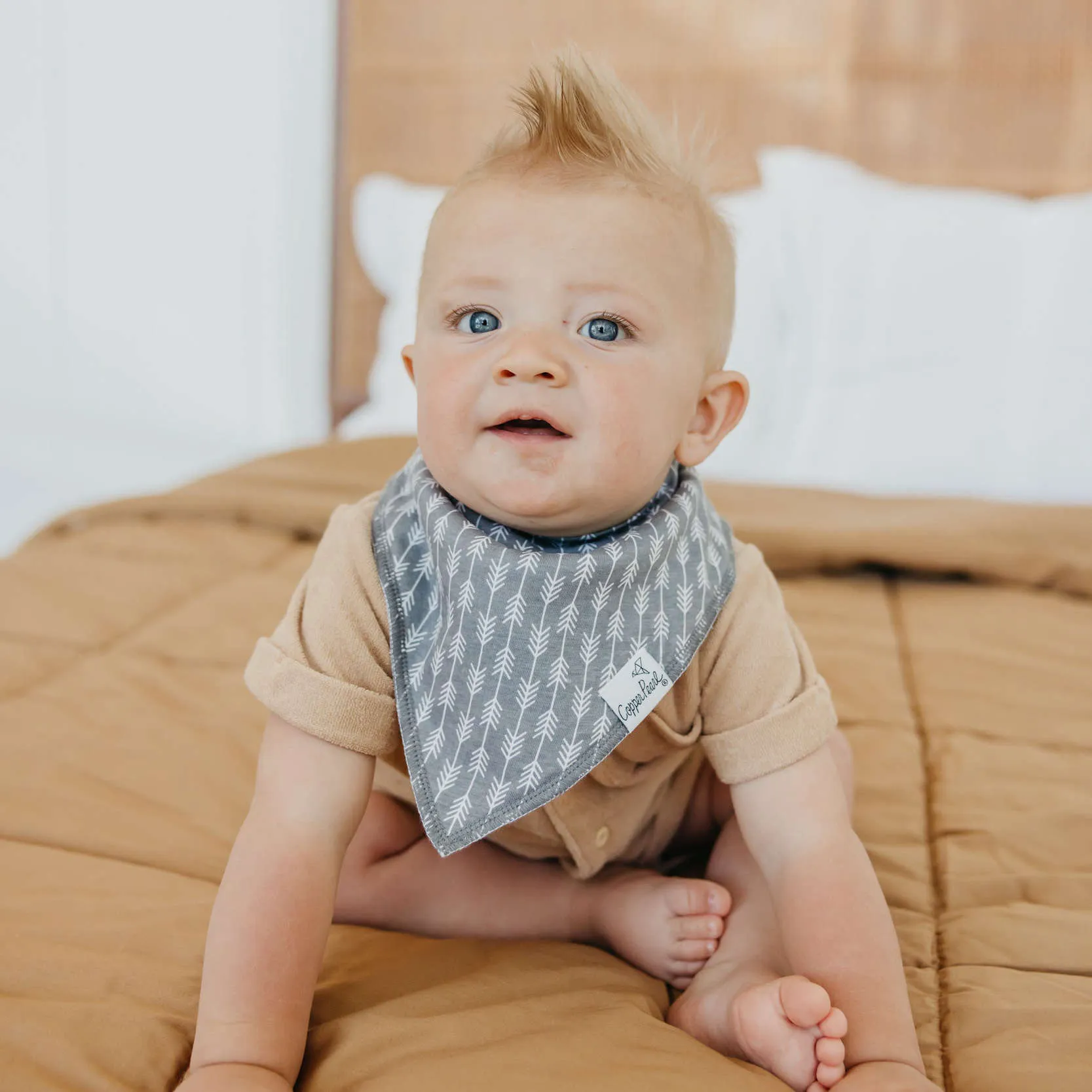Copper Pearl Baby Bandana Bibs | Bridger