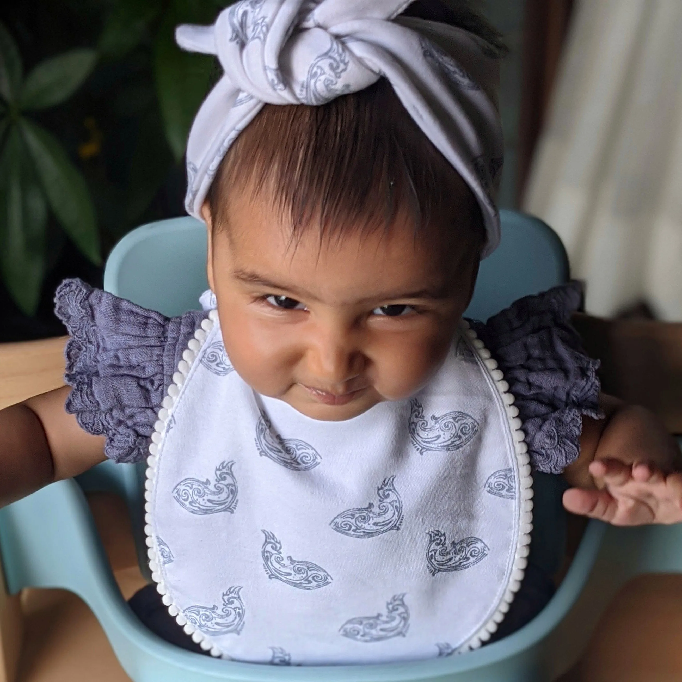 Cotton Knit Bib - Machhli