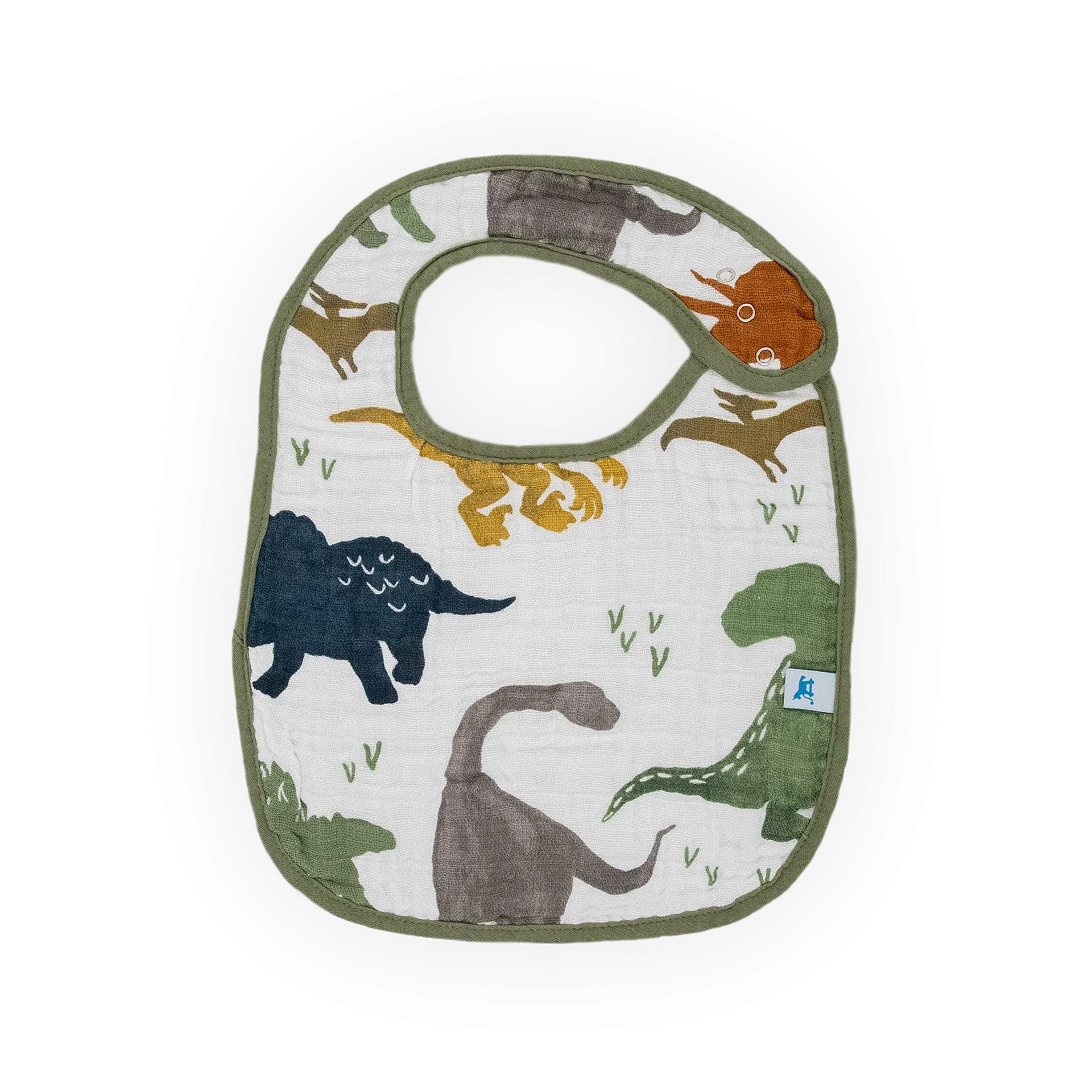 Cotton Muslin Classic Bib 3PK (Dino Friends)