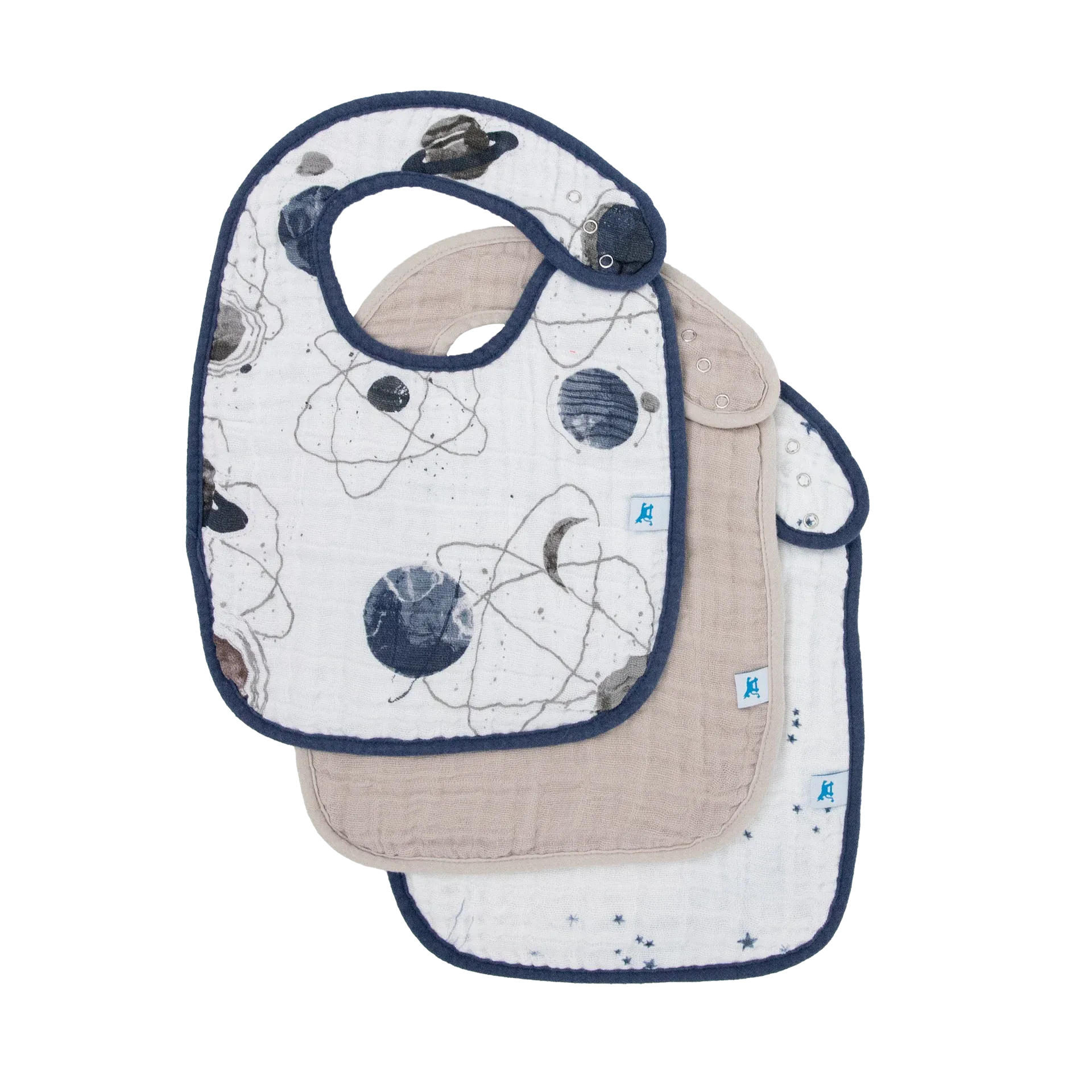 Cotton Muslin Classic Bib 3PK (Planetary)