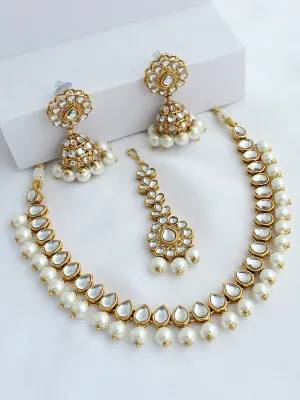 Damini Kundan Bib Necklace Set