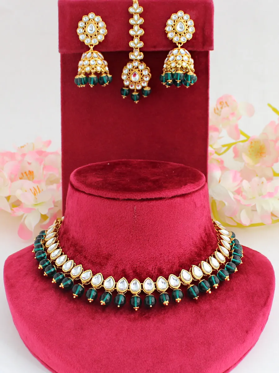 Damini Kundan Bib Necklace Set