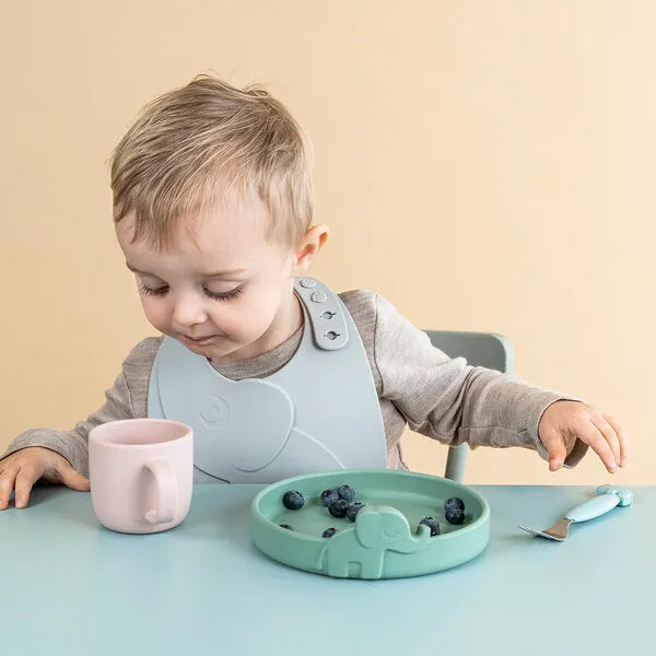 Done by Deer Peekaboo Bib Elphee Elephant Grey 2 Pack