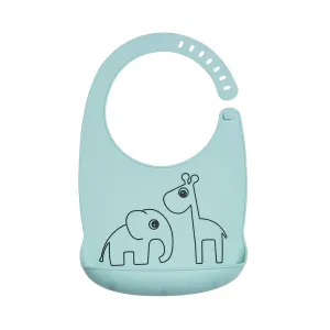 Done by Deer Silicone Bib Deer Friends - Blue