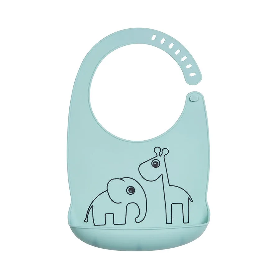 Done by Deer Silicone Bib Deer Friends - Blue