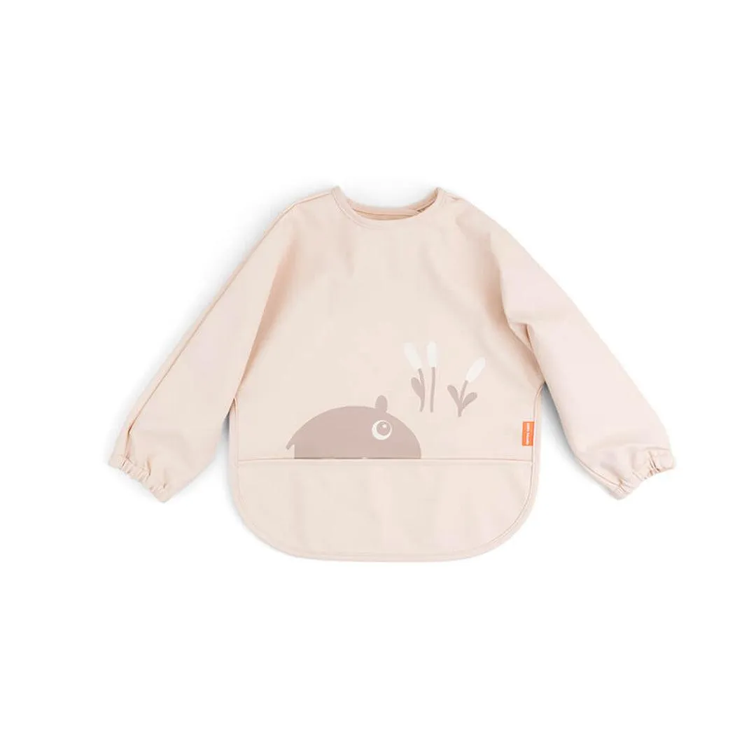 Done by Deer Sleeved Pocket Bib - Ozzo - Powder