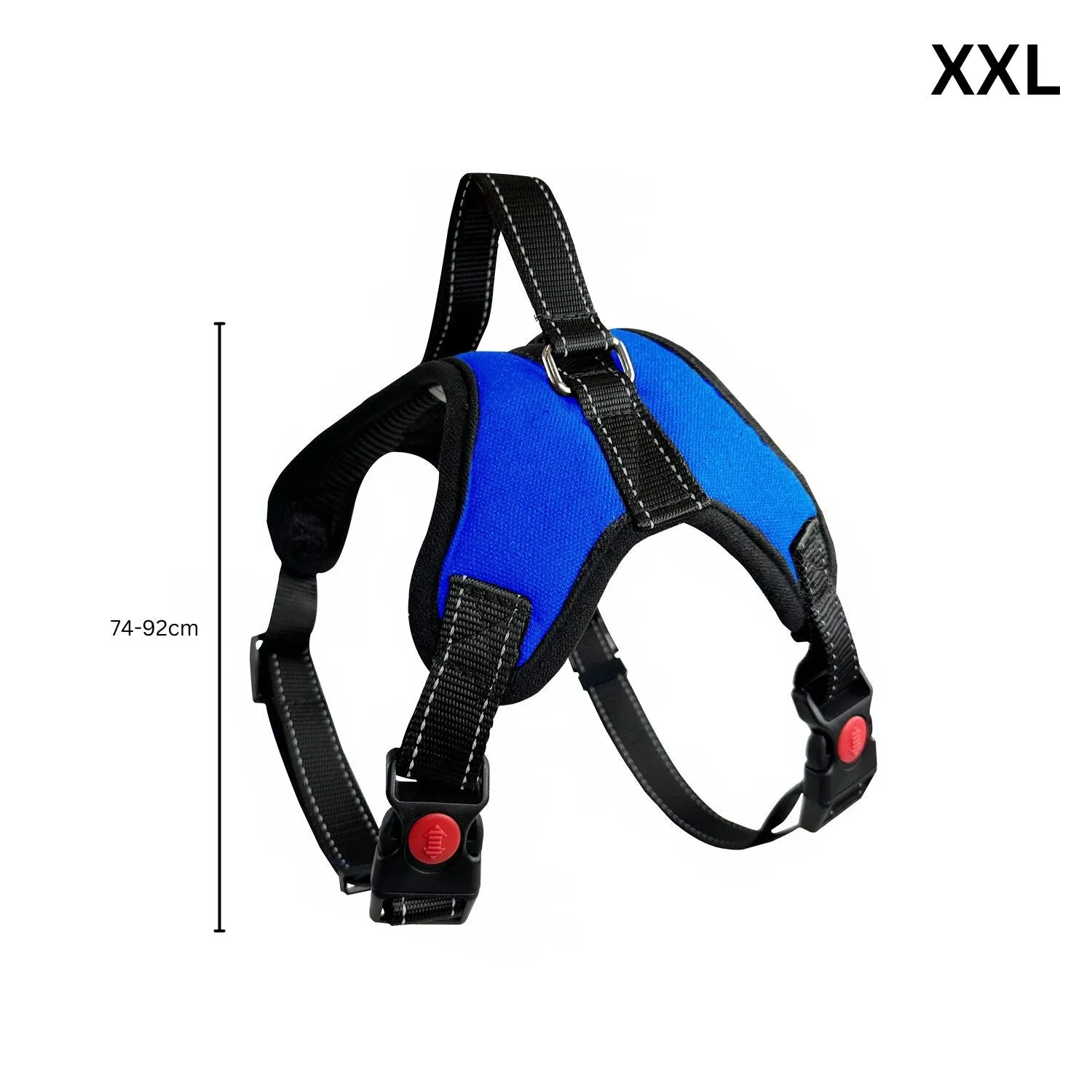 Durable Stain-Resistant Dog Harness XXL Blue, Adjustable