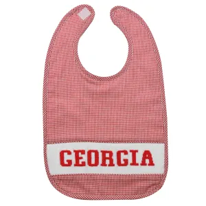 Georgia Smocked Gingham Bib