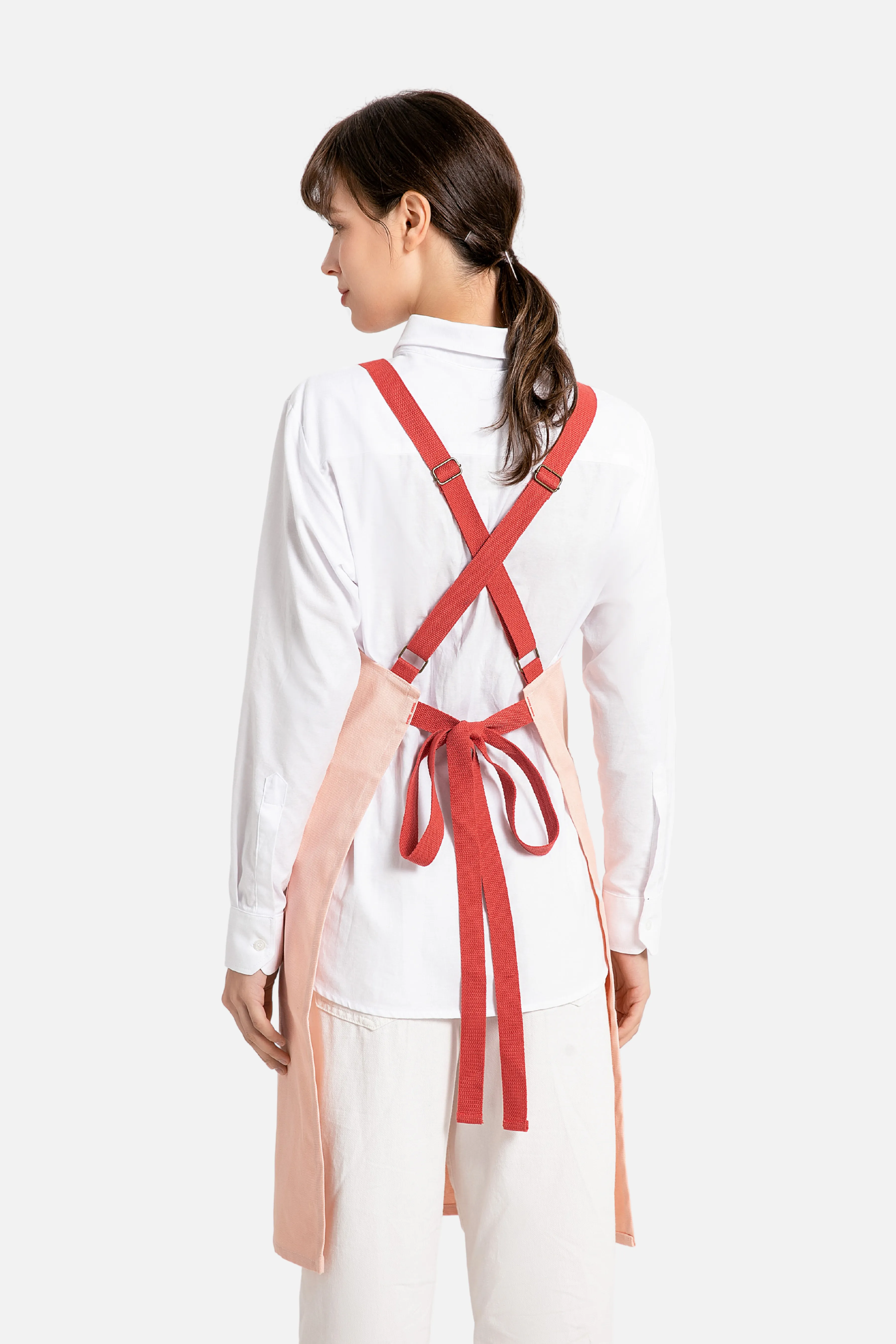 Hayden Pink Canvas Bib Apron
