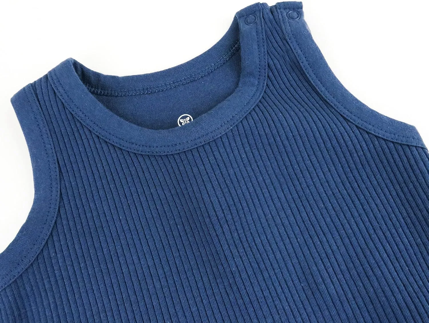 HonestBaby unisex-baby Rib Romper, T-shirt and Reversible Bib Organic Cotton