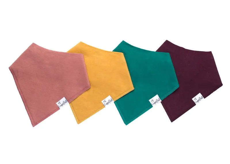 Jade Baby Bandana Bib- 4 Pack