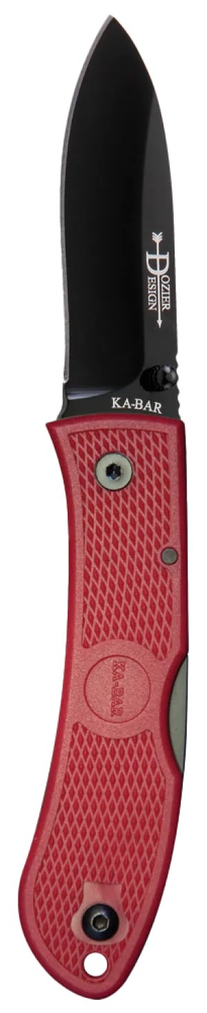 Ka-Bar Dozier Lightweight Lock Back Folding Knife 3in AUS 8 Steel Blade  - 4062RD