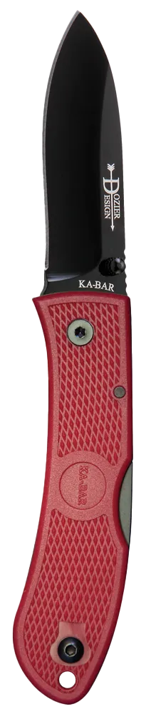 Ka-Bar Dozier Lightweight Lock Back Folding Knife 3in AUS 8 Steel Blade  - 4062RD