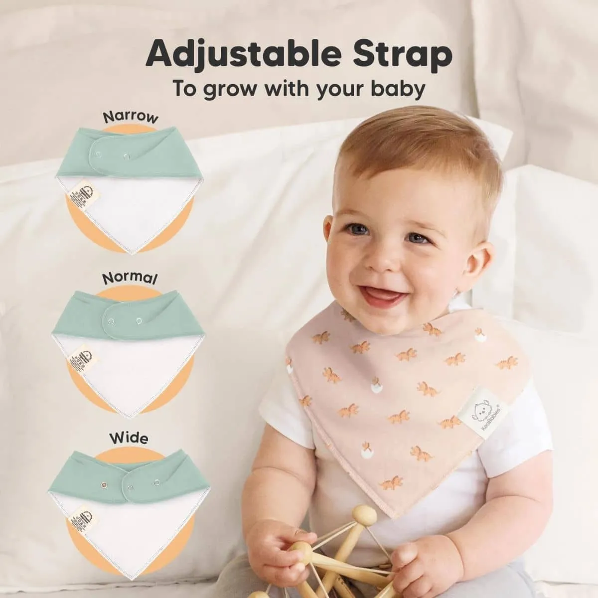KeaBabies Organic Bandana Bibs Set - Roarsome