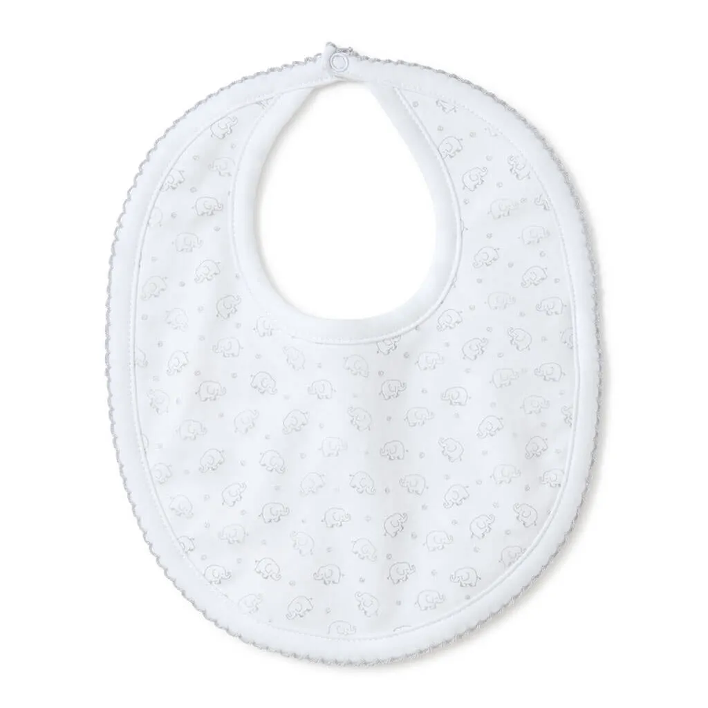 Kissy Kissy Ele Fun Print Bib Silver