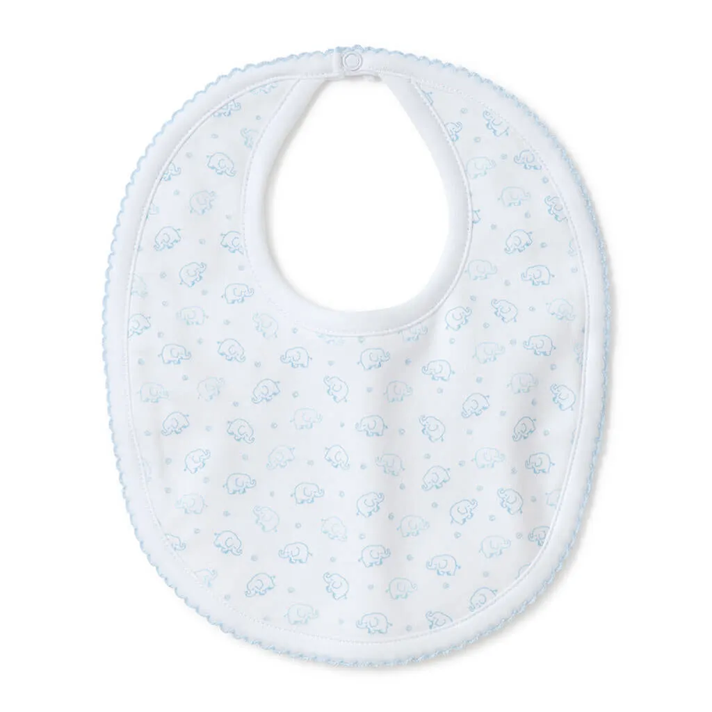 Kissy Kissy Print Bib Ele Fun Blue