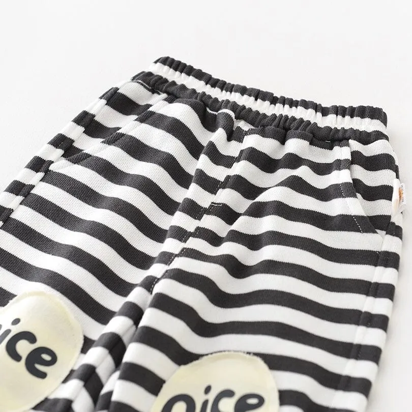 Mason Cartoon Patch Baby Casual Sweatpants