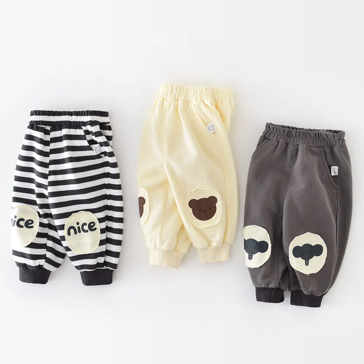 Mason Cartoon Patch Baby Casual Sweatpants