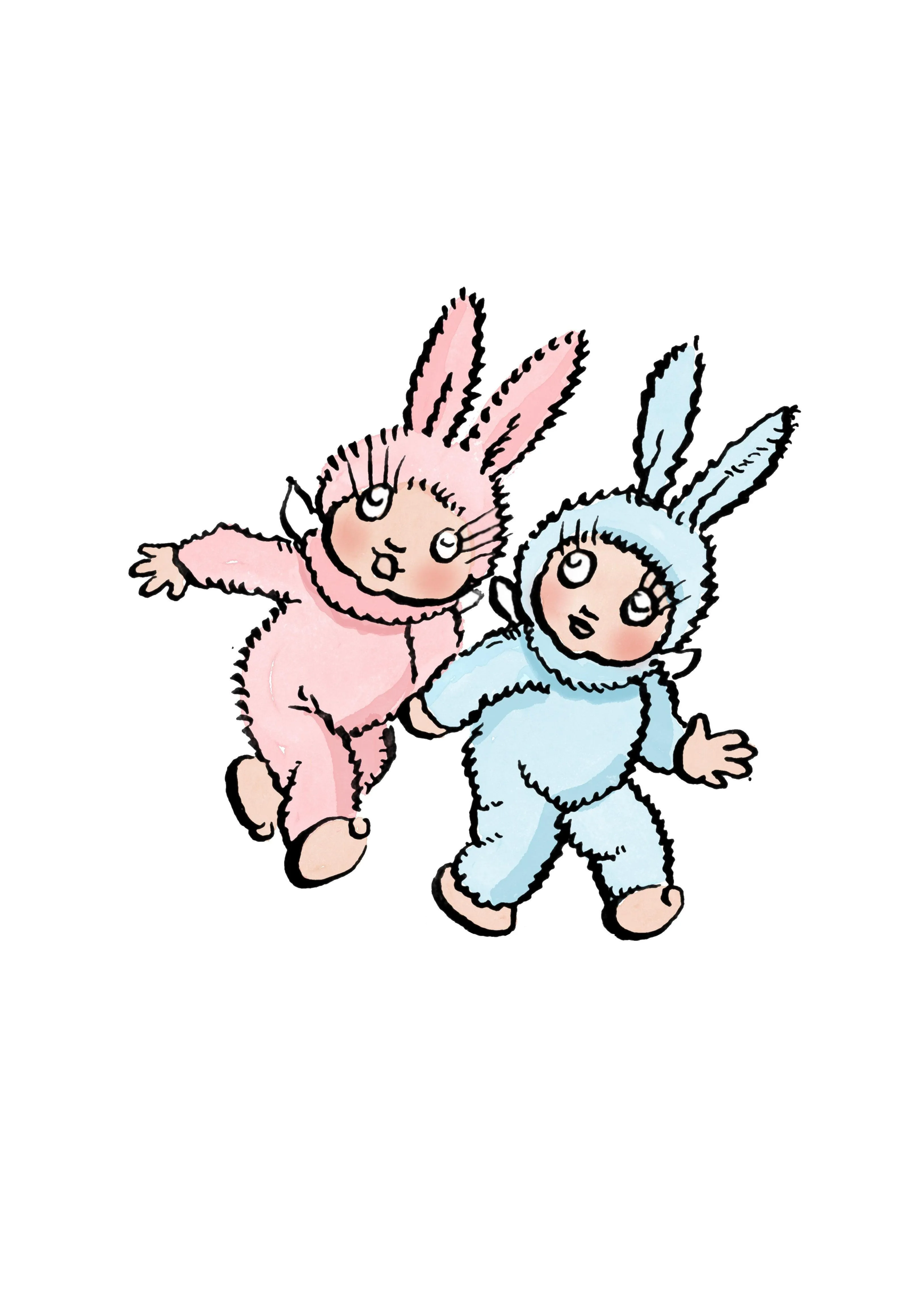 May Gibbs x Tara Treasures  - Bib and Bub in Bunny Suits