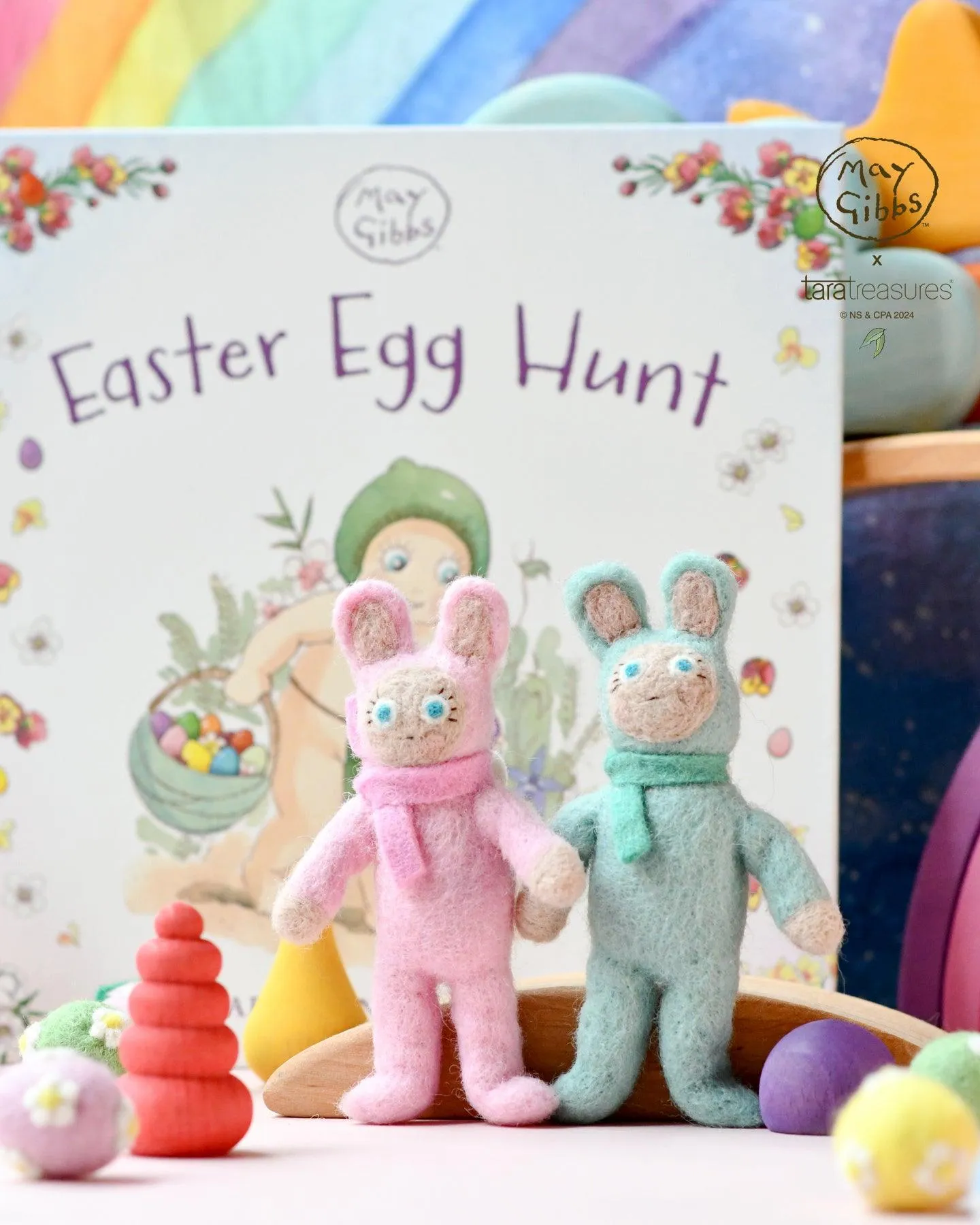 May Gibbs x Tara Treasures  - Bib and Bub in Bunny Suits