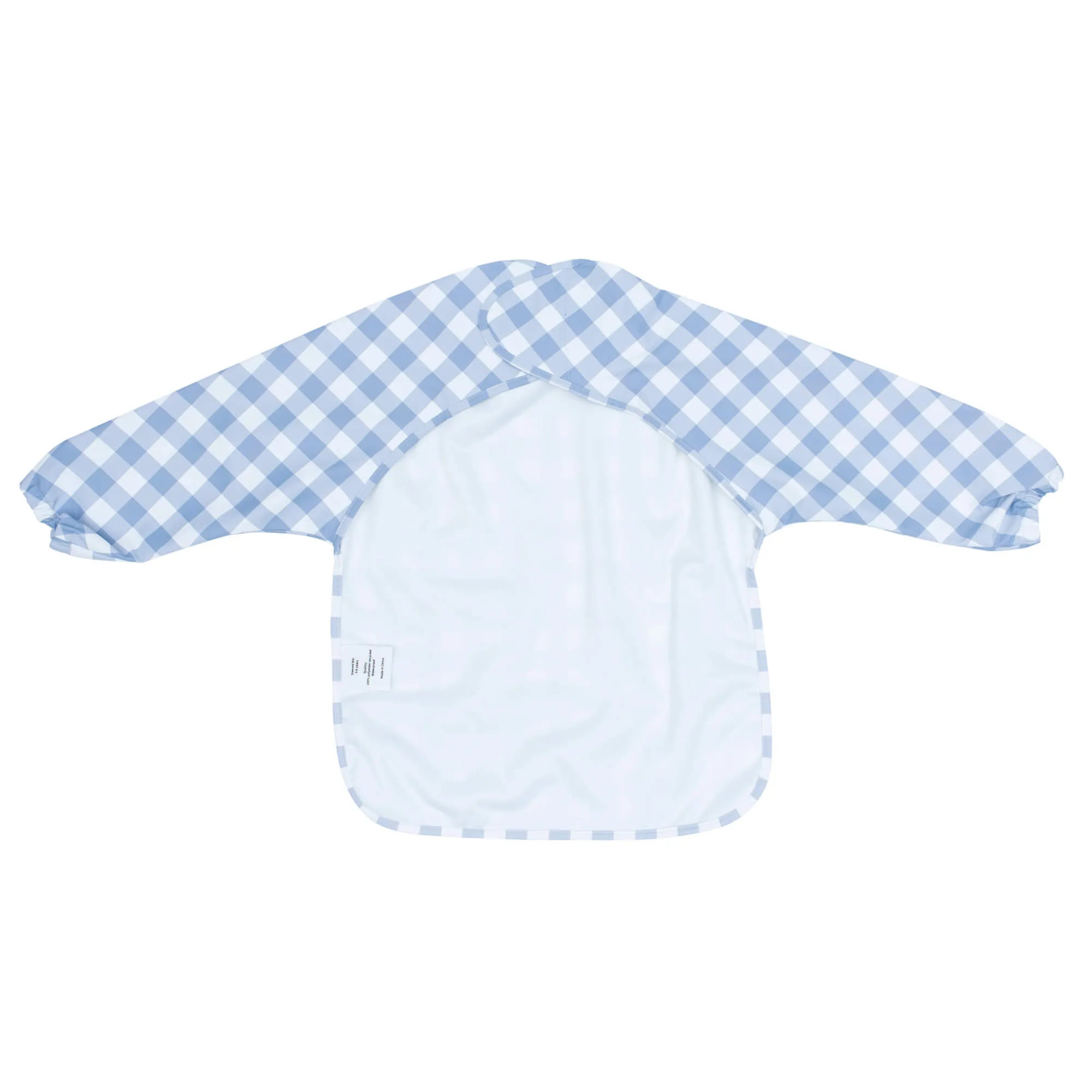 Messie Smock Bib – Blue Gingham (Kid)