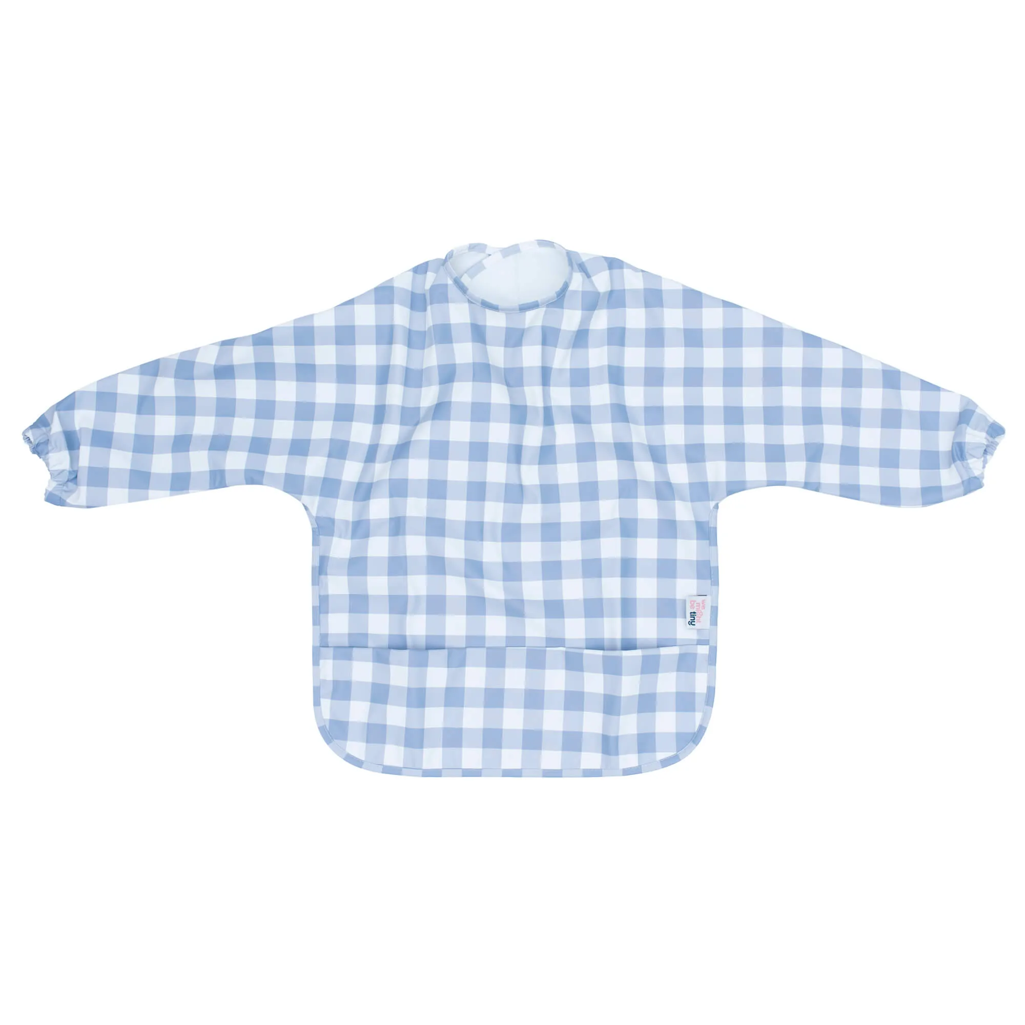 Messie Smock Bib – Blue Gingham (Kid)