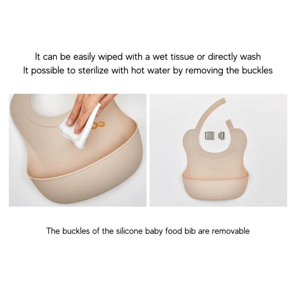 Moyuum One Touch Buckle Silicone Baby Bib Sweet Edition