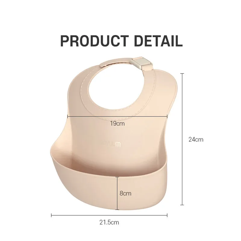 Moyuum One Touch Buckle Silicone Baby Bib Sweet Edition